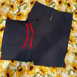 FIGS high waisted Livingston straight leg scrub pants charcoal medium